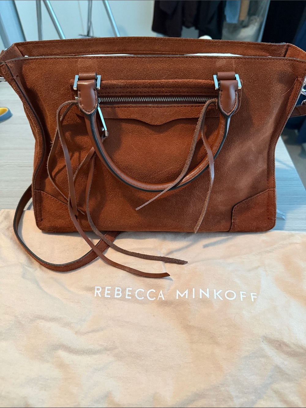 Rebecca Minkoff Brown Suede Shoulder Tote